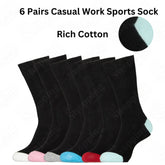 Cotton Rich Men's Socks Designer Socks 6 Pairs Casual Socks Work Socks Size UK 6-11 365shopping.co.uk